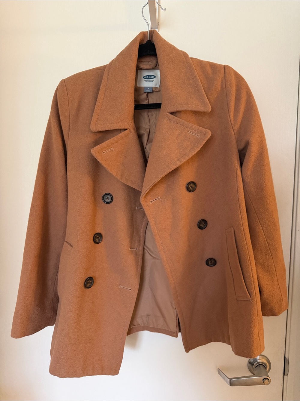 Old Navy Women's Double-Breasted Tan Peacoat